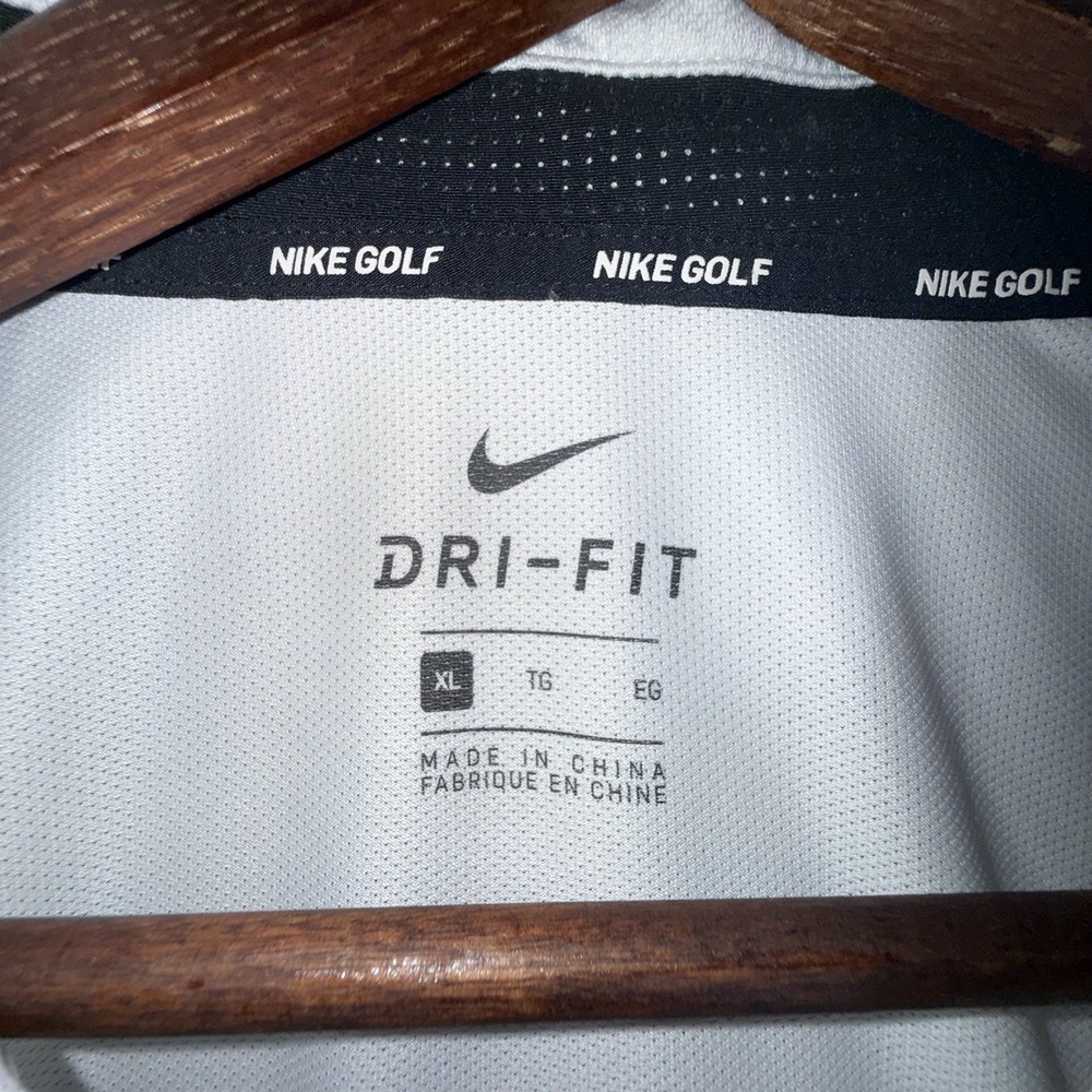 Nike Golf‎ Dri-Fit Polo Chevron Print Light Gray Men's Size X-Large - Picture 5 of 7